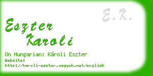 eszter karoli business card