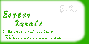 eszter karoli business card